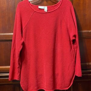 Elisabeth by Liz Claiborne plus size 3X Red knit cotton Sweater for Women